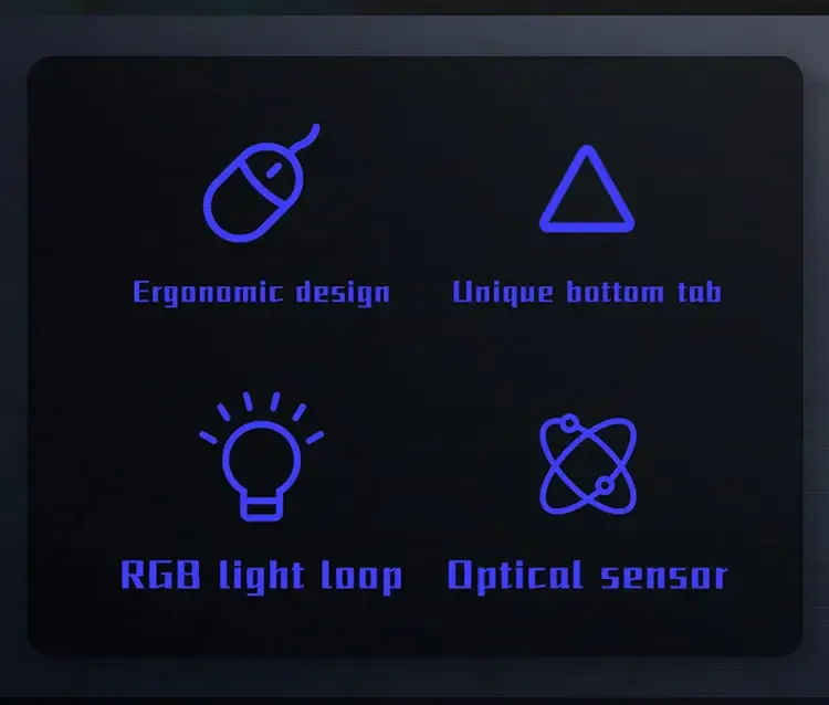Vue d'ensemble de la souris gaming filaire