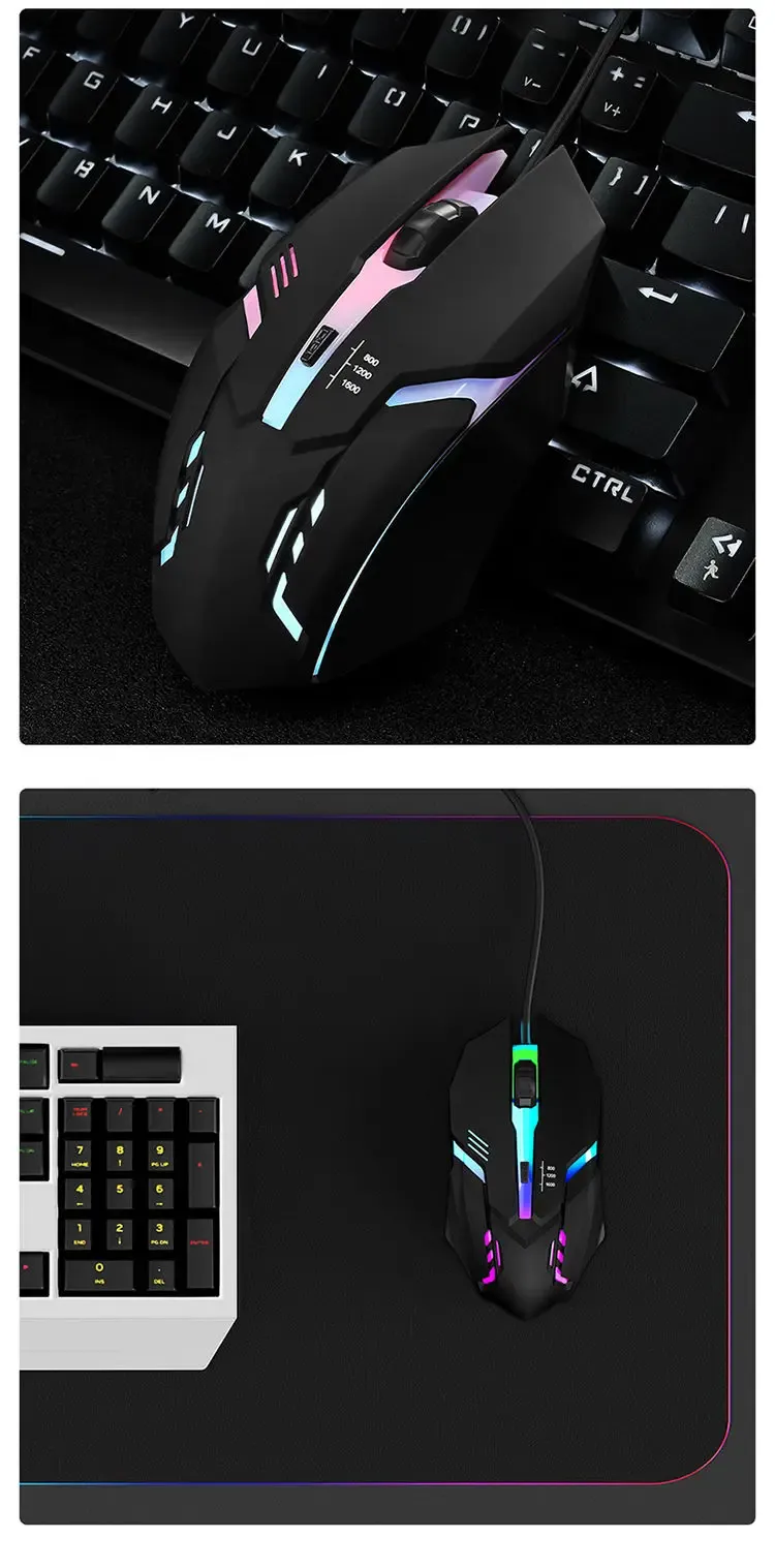 Souris gaming filaire, design compact