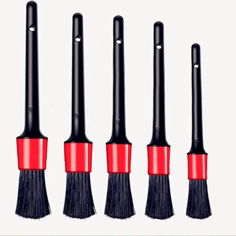 Kit de brosses de nettoyage automobile, 5 pièces, pour intérieur, jantes, roues et grilles d'aération 7