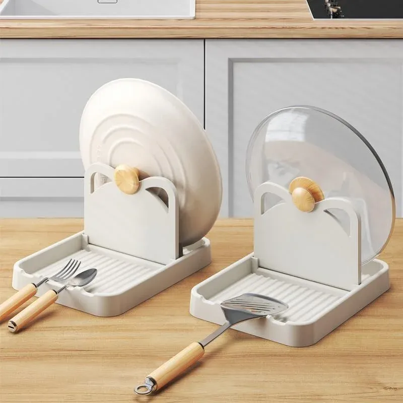 Support de couvercle de casserole multifonctionnel, support de cuillère T1, support de spatule de couvercle de pot, étagère de rangement de cuillère à soupe, accessoires de cuisine - Image 1