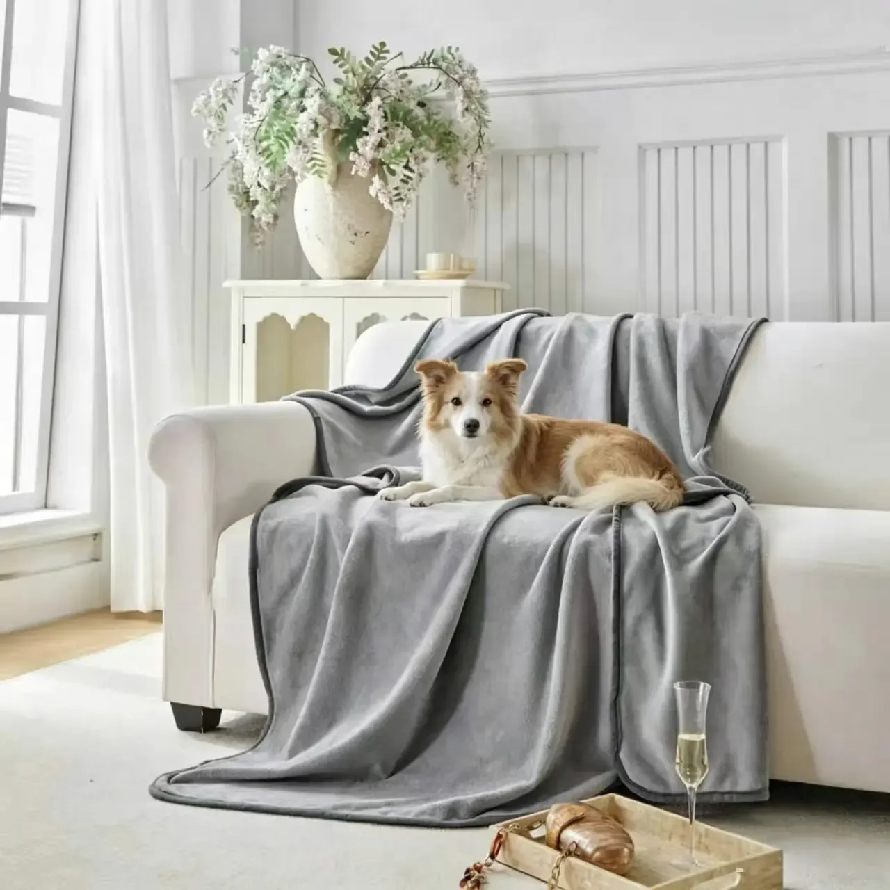 Couverture imperméable réversible pour lit et canapé, protection anti-fuite pour adultes, seniors et animaux de compagnie 10
