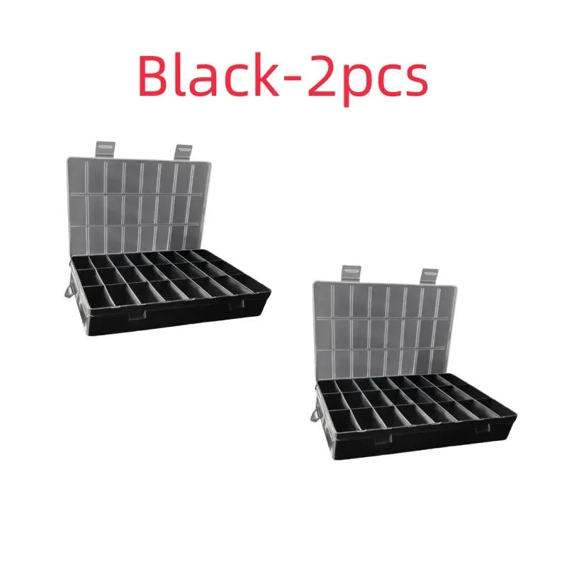 Boîte de rangement en plastique à 24 compartiments pour bijoux, boucles d'oreilles, perles et vis 16