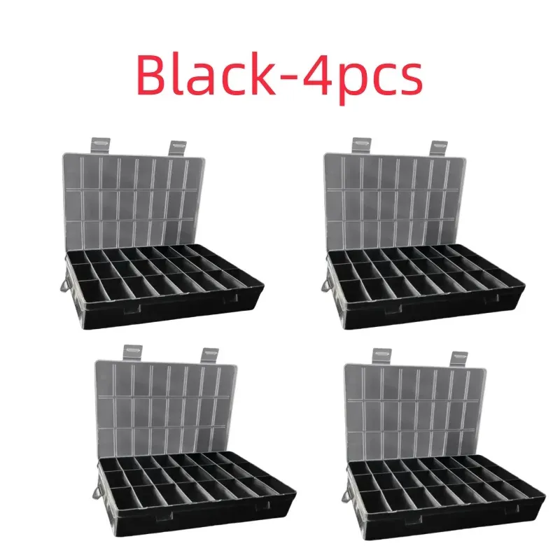 Boîte de rangement en plastique à 24 compartiments pour bijoux, boucles d'oreilles, perles et vis 15