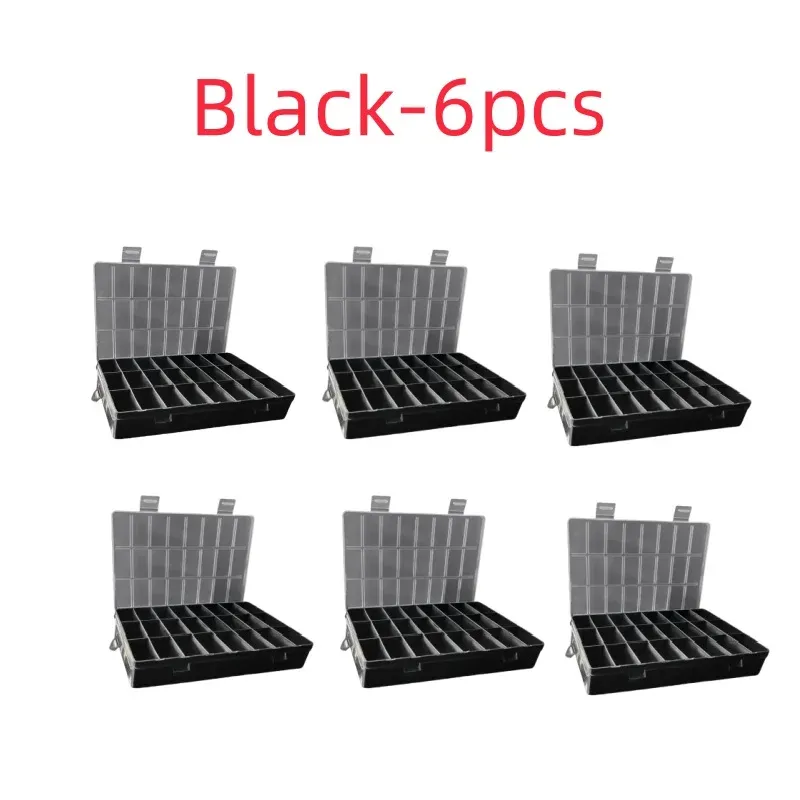 Boîte de rangement en plastique à 24 compartiments pour bijoux, boucles d'oreilles, perles et vis 10