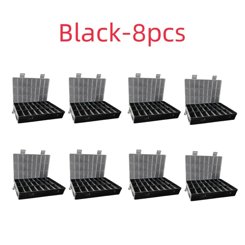 Boîte de rangement en plastique à 24 compartiments pour bijoux, boucles d'oreilles, perles et vis 9