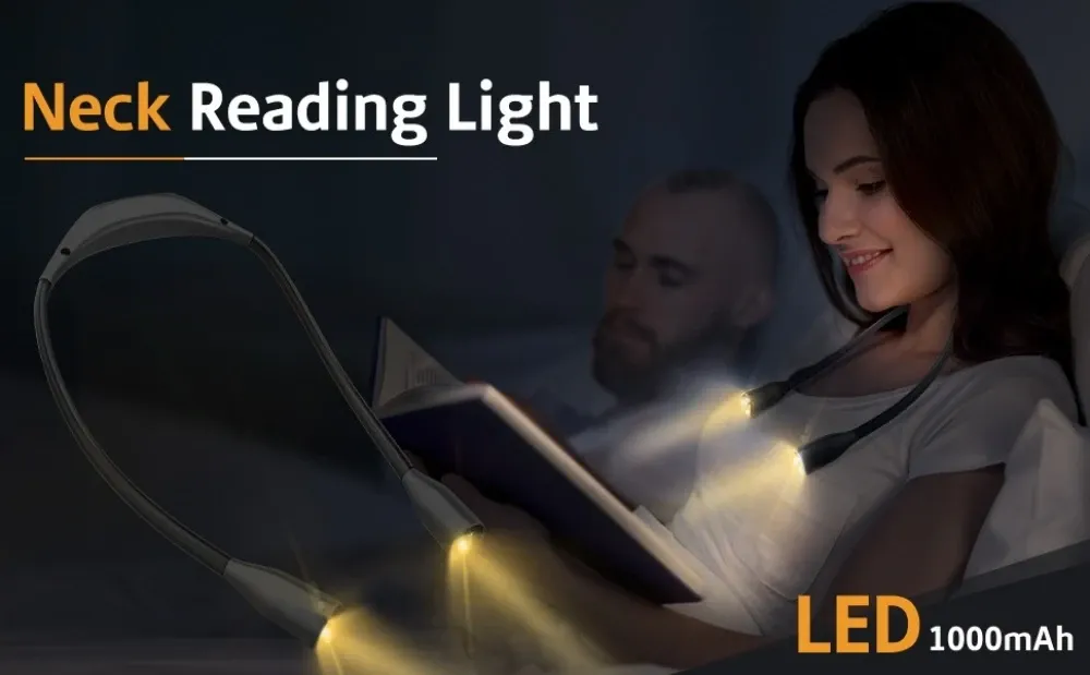 Lampe de lecture LED à bras flexible, vue d'ensemble