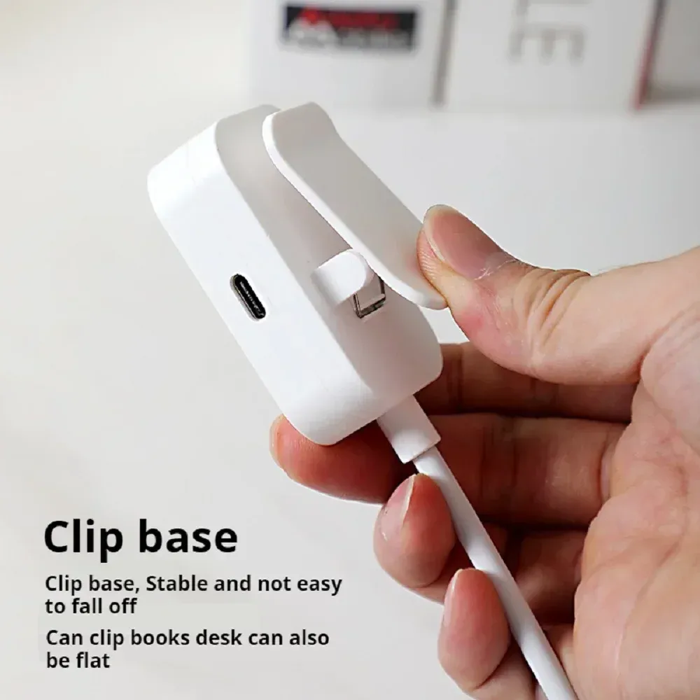 Mini lampe de lecture LED à pince, 3 modes de couleur pour protéger les yeux, lampe de chevet portable, alimentée par piles et USB 5