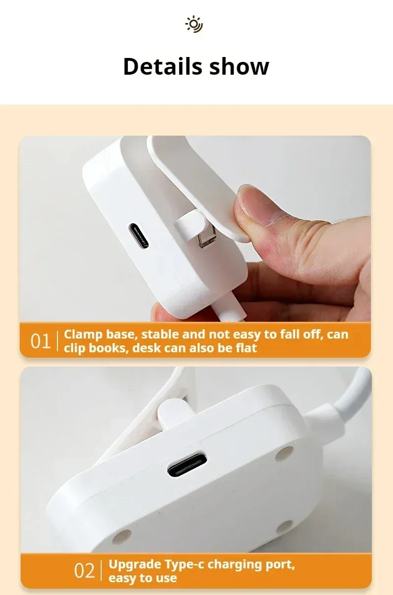 Lampe de lecture LED orientable