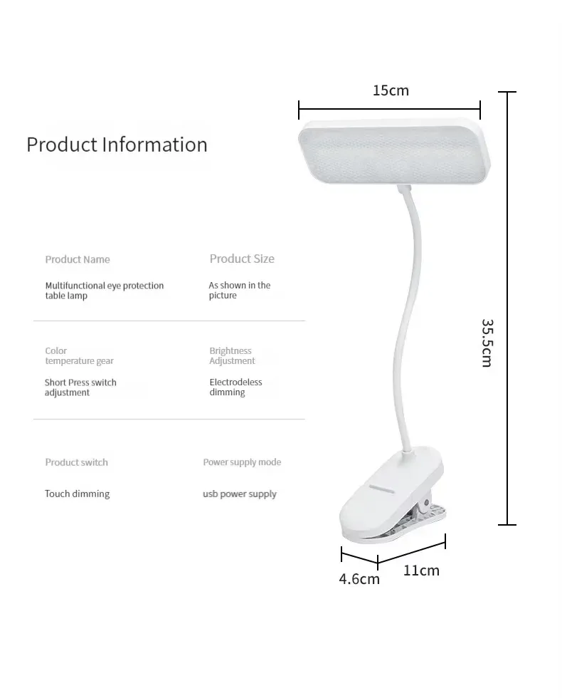 Lampe de lecture LED à clipser sur un sac