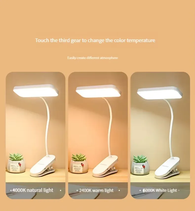Lampe de lecture LED à col souple