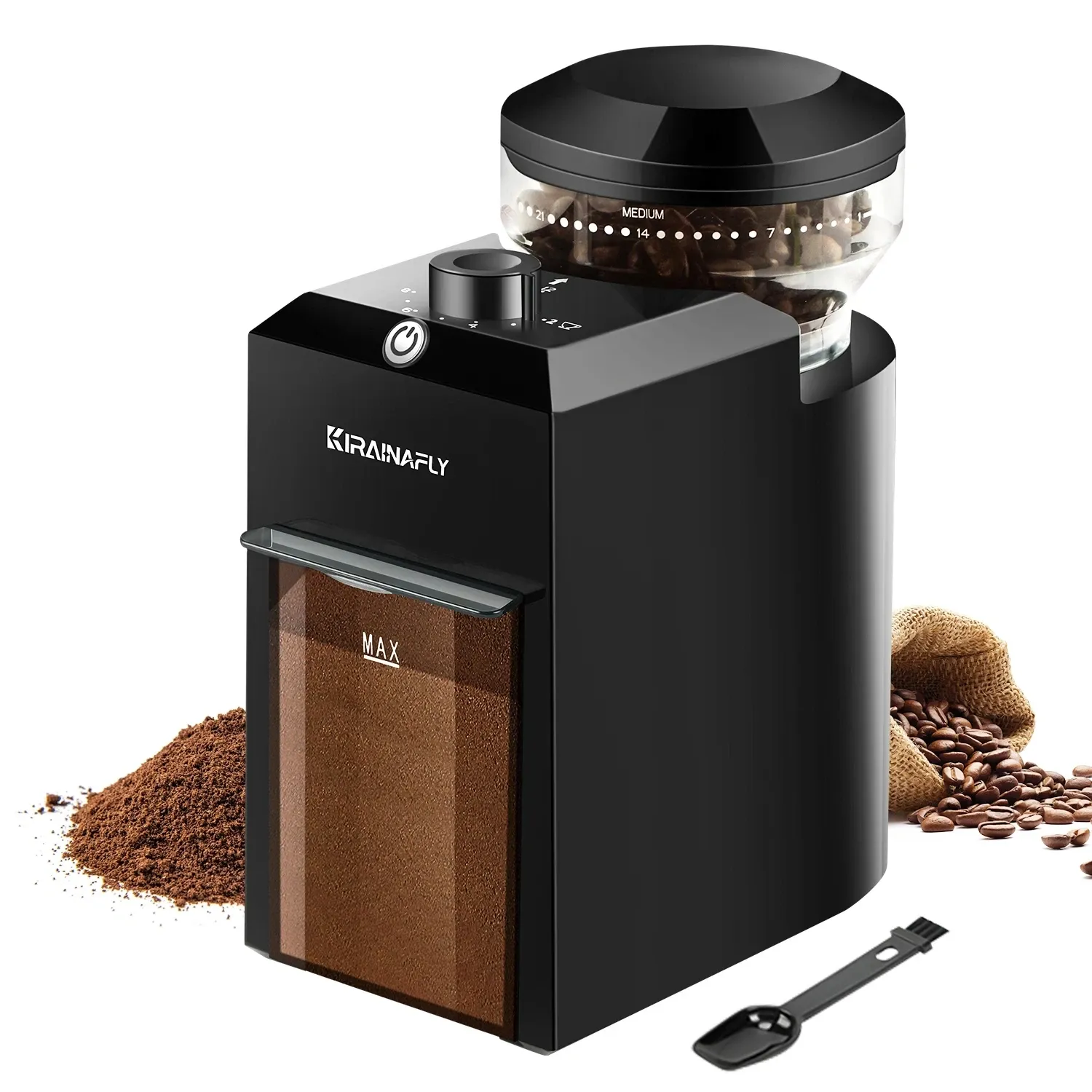 Moulin à café électrique automatique avec 28 réglages de mouture pour expresso, presse française et filtre 1