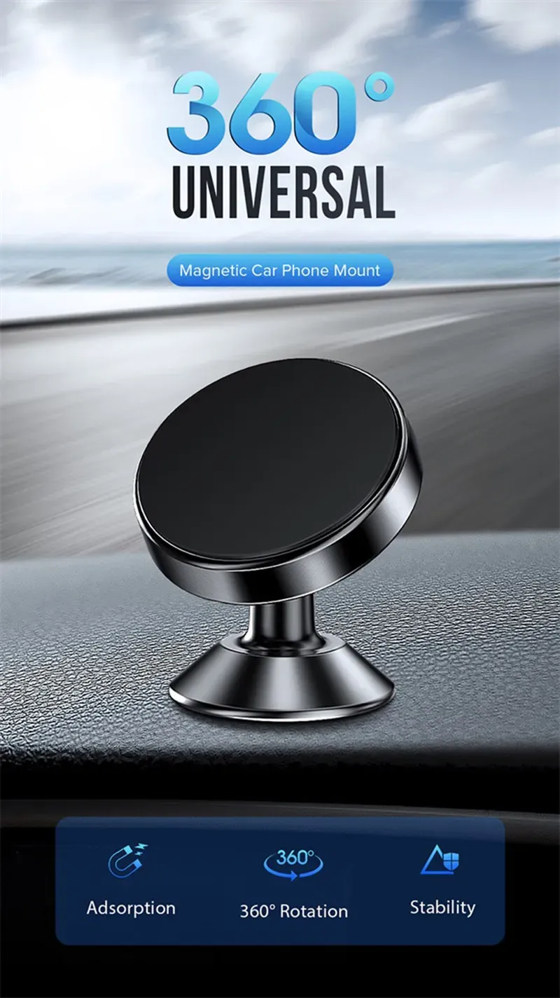 Support magnétique pour voiture, mise en scène
