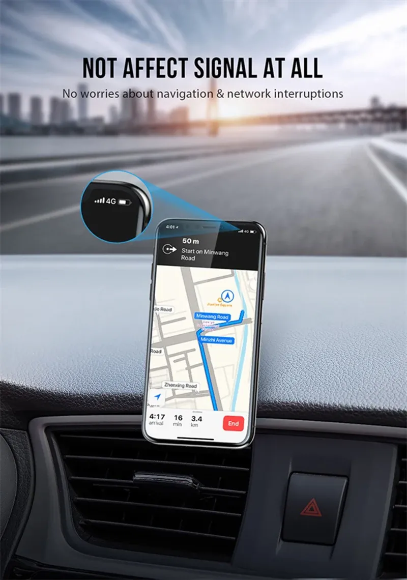 Support magnétique pour voiture, compatibilité smartphone