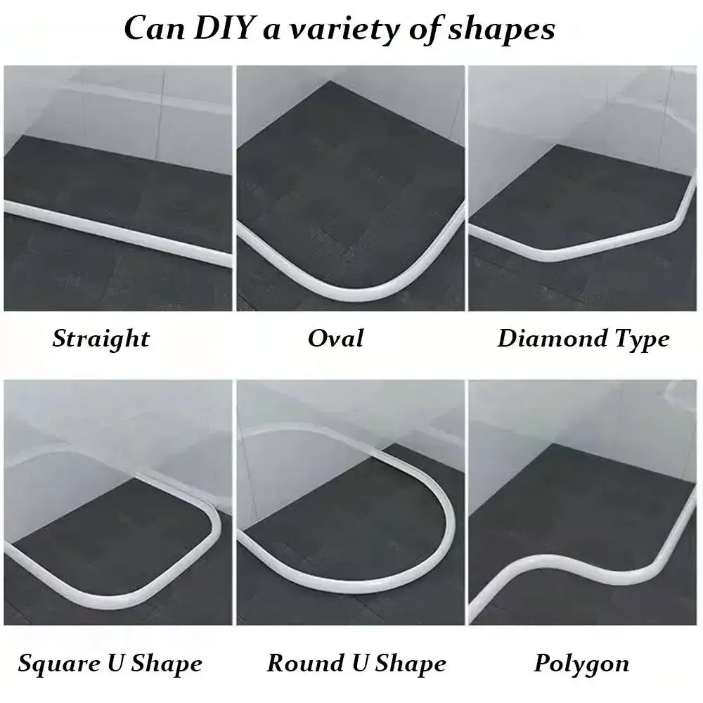 Bande de retenue d'eau en silicone auto-adhésive, souple et pliable, pour séparation sec/humide en salle de bain 5