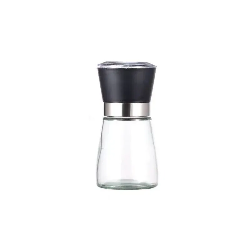 Moulin à épices en acier inoxydable, corps en verre durable, mouture réglable 8