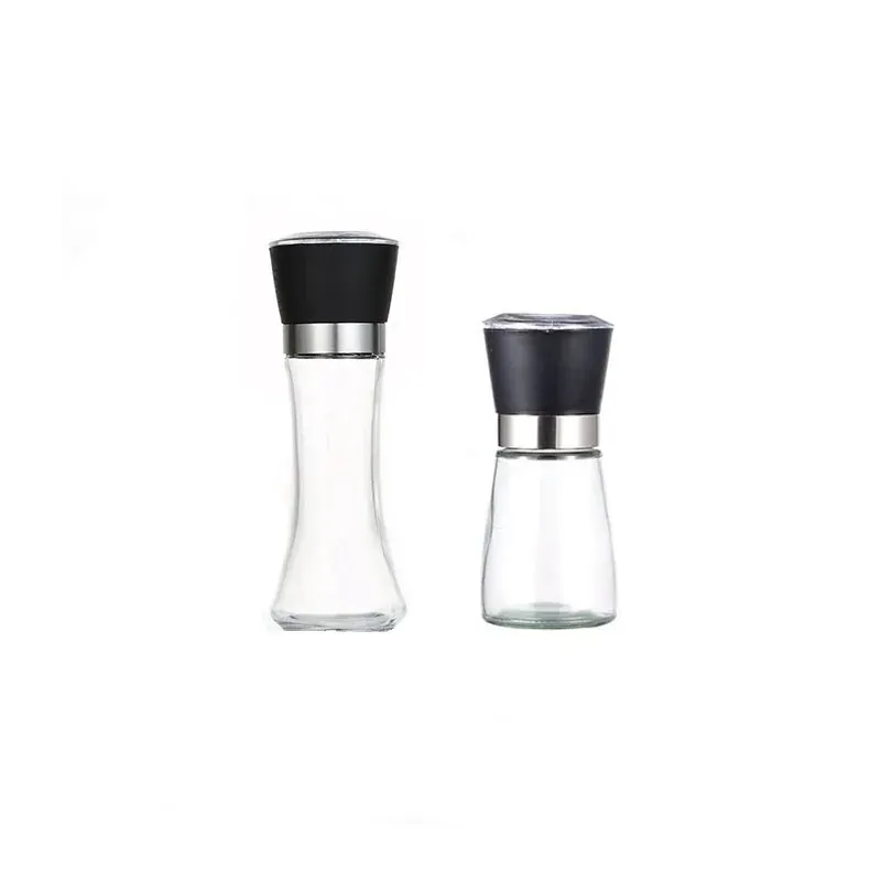 Moulin à épices en acier inoxydable, corps en verre durable, mouture réglable 9