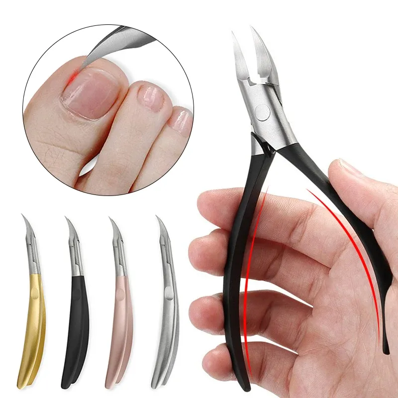 Coupe-ongles incarnés en acier inoxydable, ciseaux de manucure et pédicure pour cuticules et orteils - Image 1
