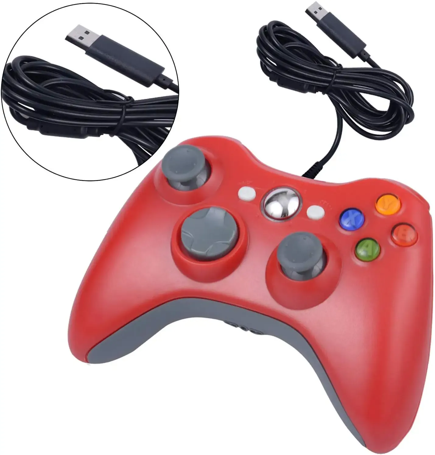Manette Xbox 360, vue de côté