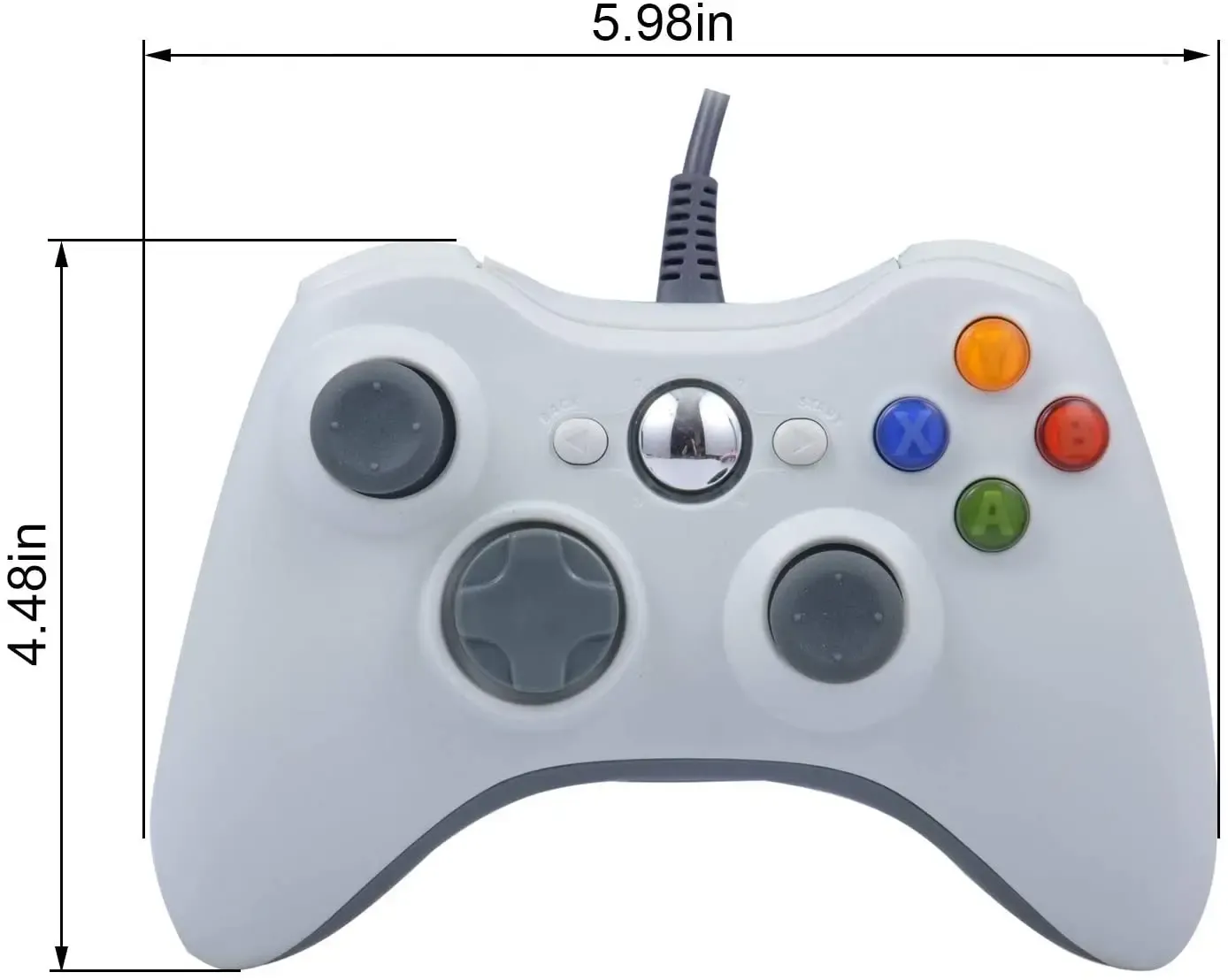 Manette Xbox 360, vue latérale