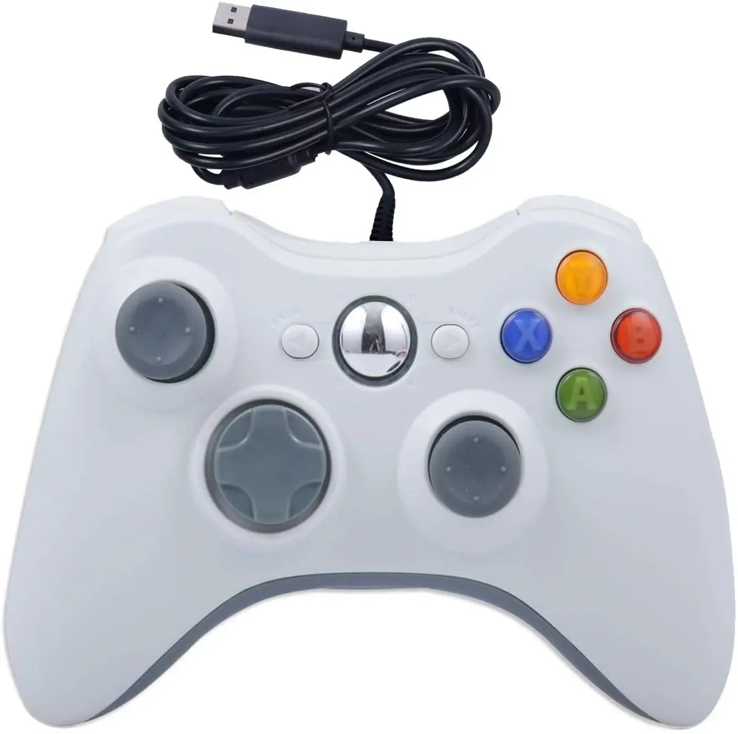 Manette de jeu filaire pour Xbox 360 à double vibration, compatible Xbox 360 / Xbox 360 Slim et PC Windows 7, 8, 10, 11 8