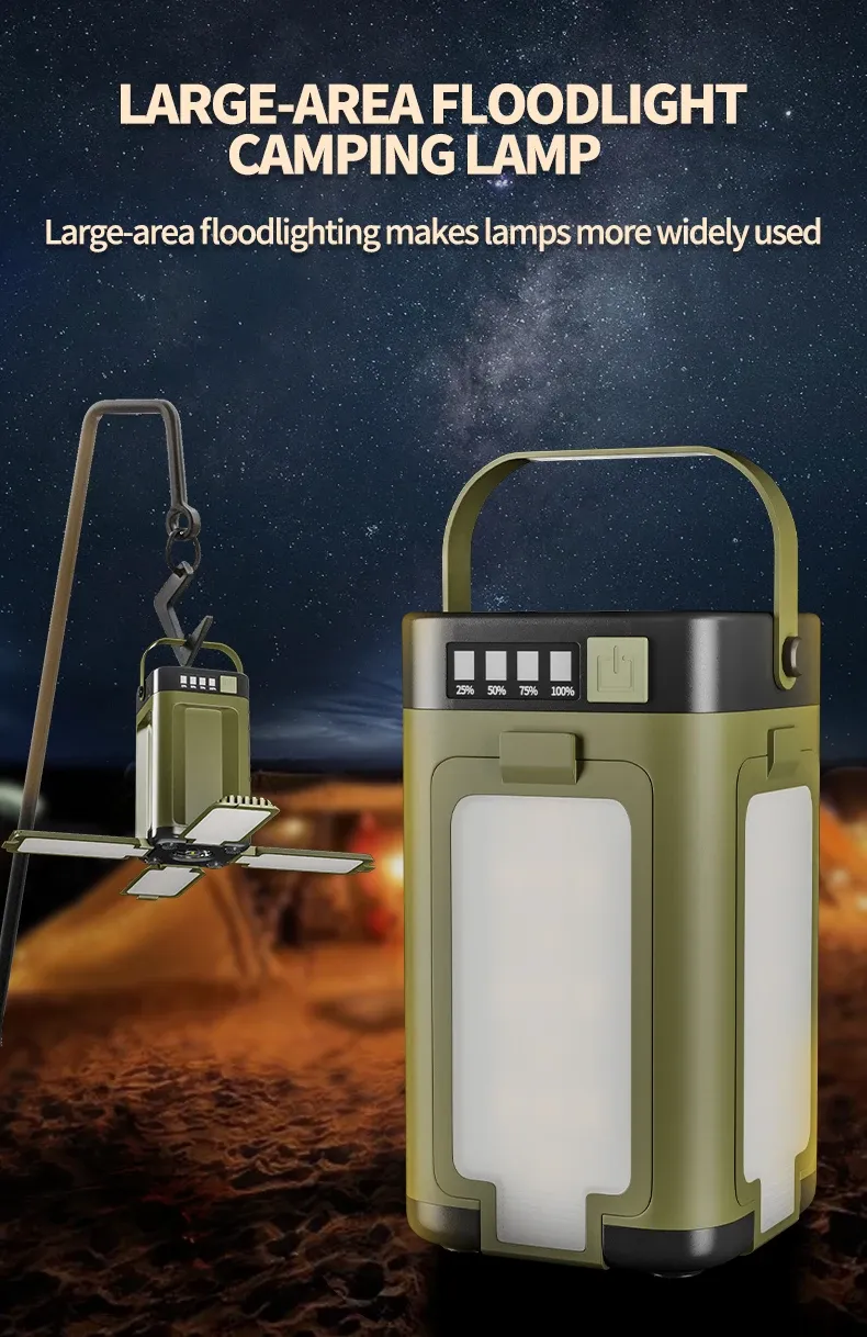Lampe de camping en situation d'éclairage