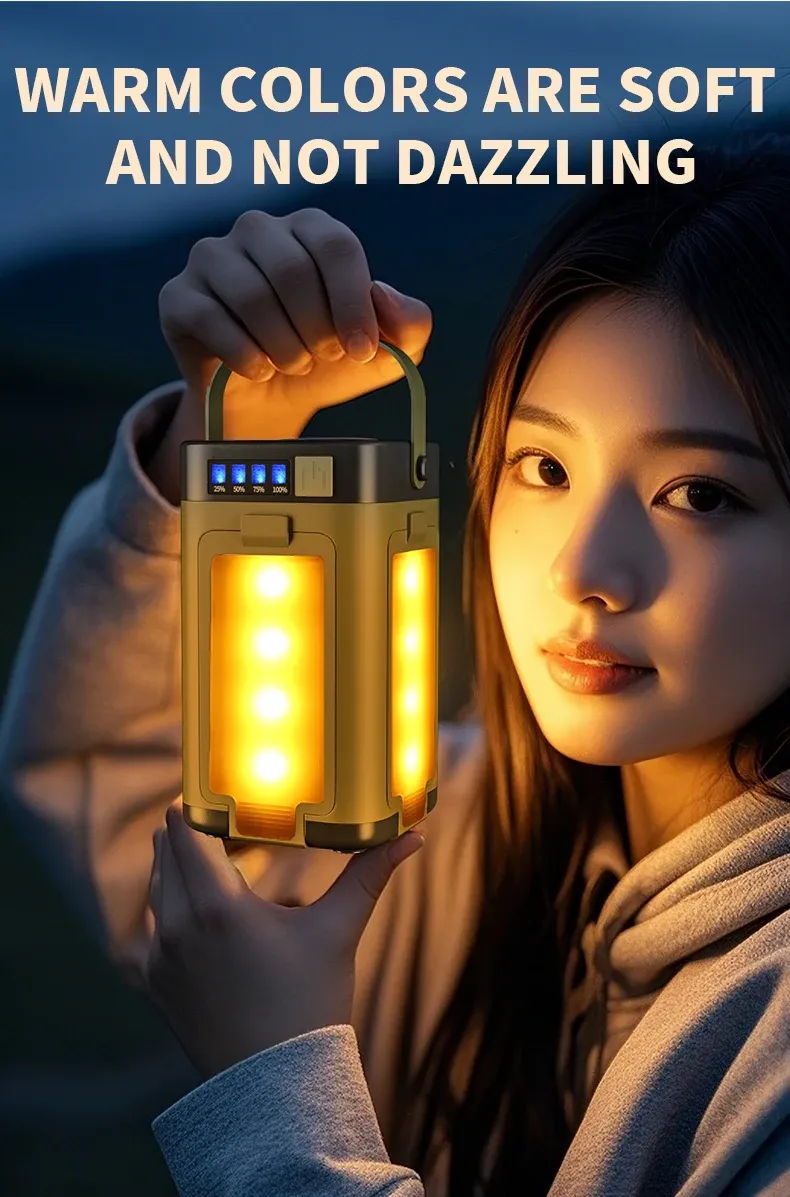 Lampe en utilisation pendant une randonnée