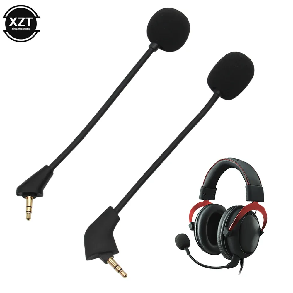 Microphone de remplacement pour casque de jeu, prise 3,5 mm, compatible Kingston HyperX Cloud 2 / II / X / Core / Pro / Silver / Cloudx