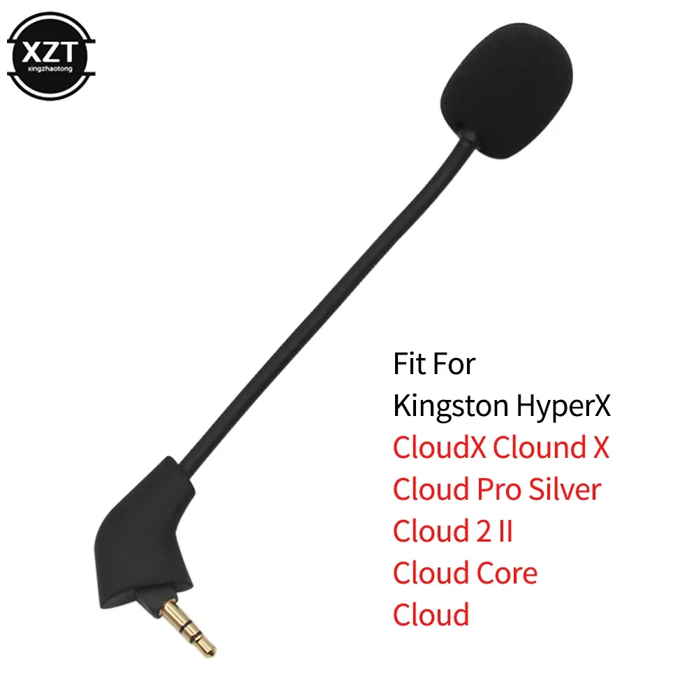 Microphone de remplacement pour casque de jeu, prise 3,5 mm, compatible Kingston HyperX Cloud 2 / II / X / Core / Pro / Silver / Cloudx 2