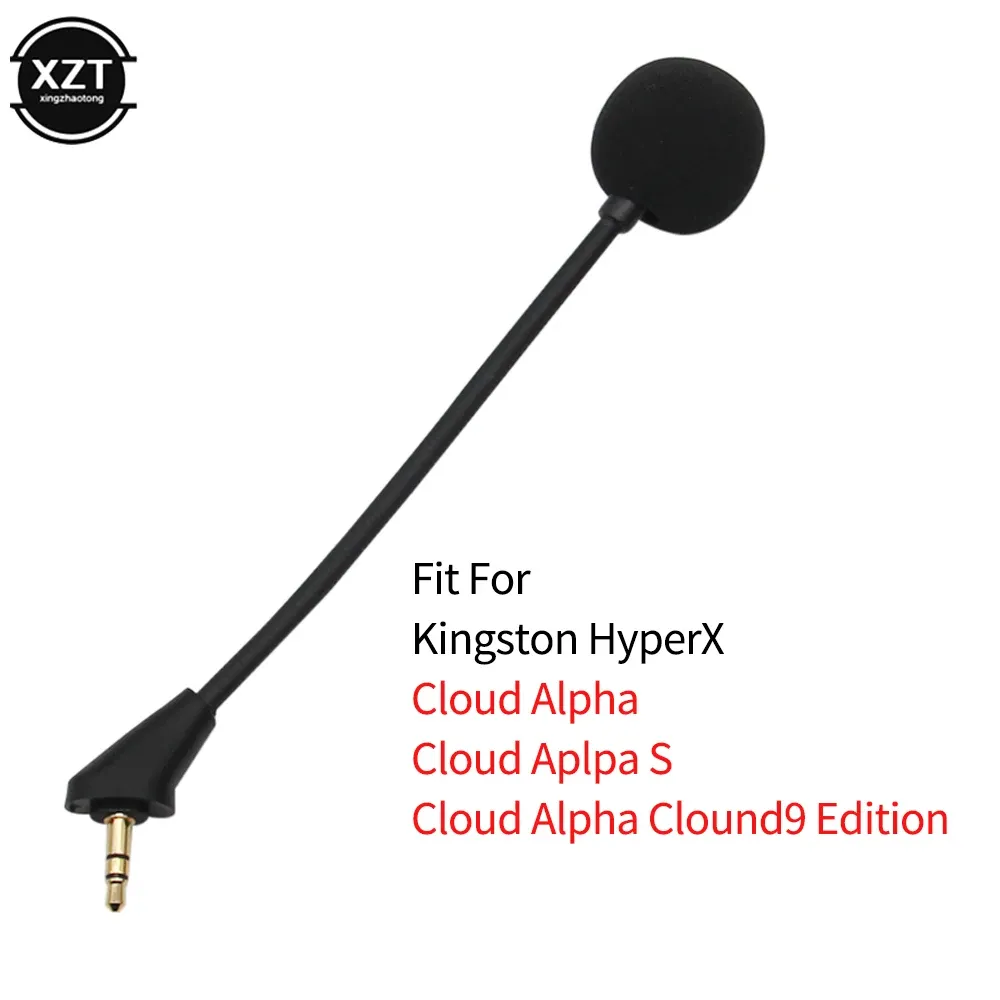 Microphone de remplacement pour casque de jeu, prise 3,5 mm, compatible Kingston HyperX Cloud 2 / II / X / Core / Pro / Silver / Cloudx 7