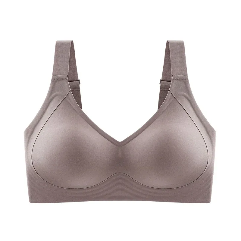 Soutien-gorge push-up sans couture pour femme, grande taille, coupe fine sans armatures, bralette sexy, du M au 6XL 7