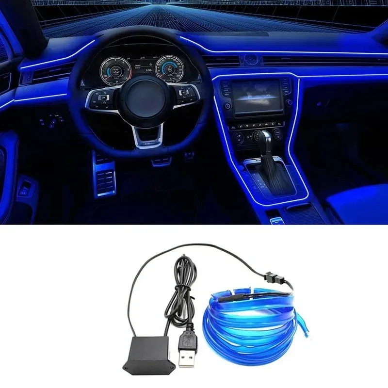 Fil LED flexible pour habitacle automobile