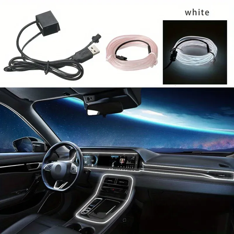 Fil LED flexible pour habitacle automobile