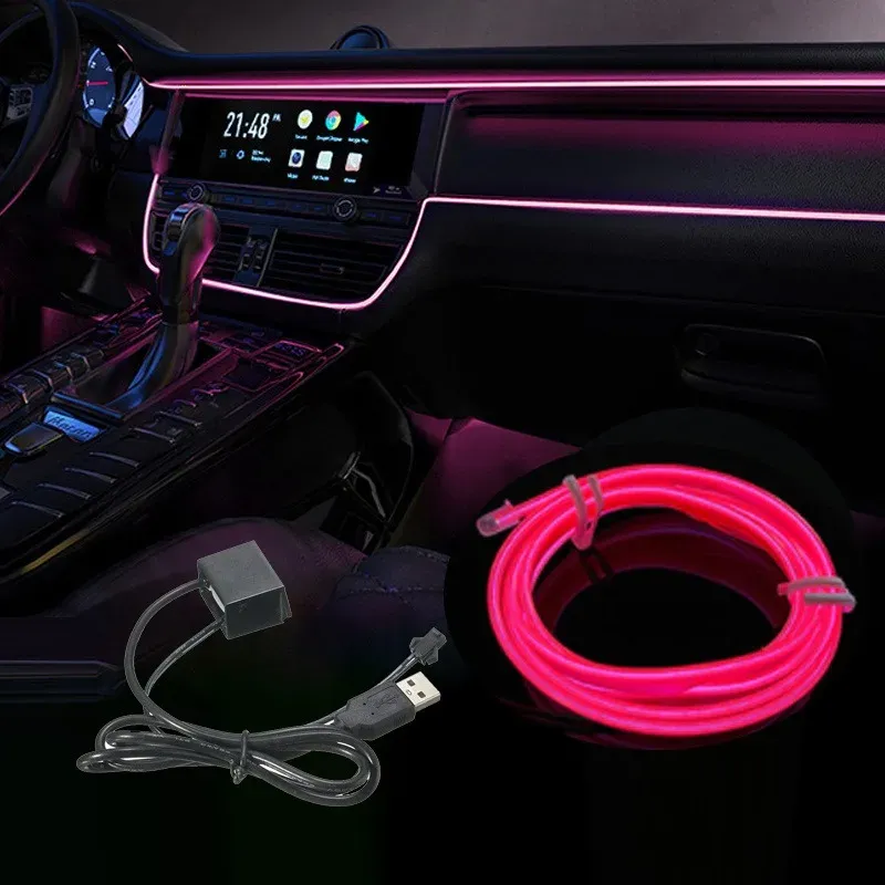 Fil LED flexible pour habitacle automobile