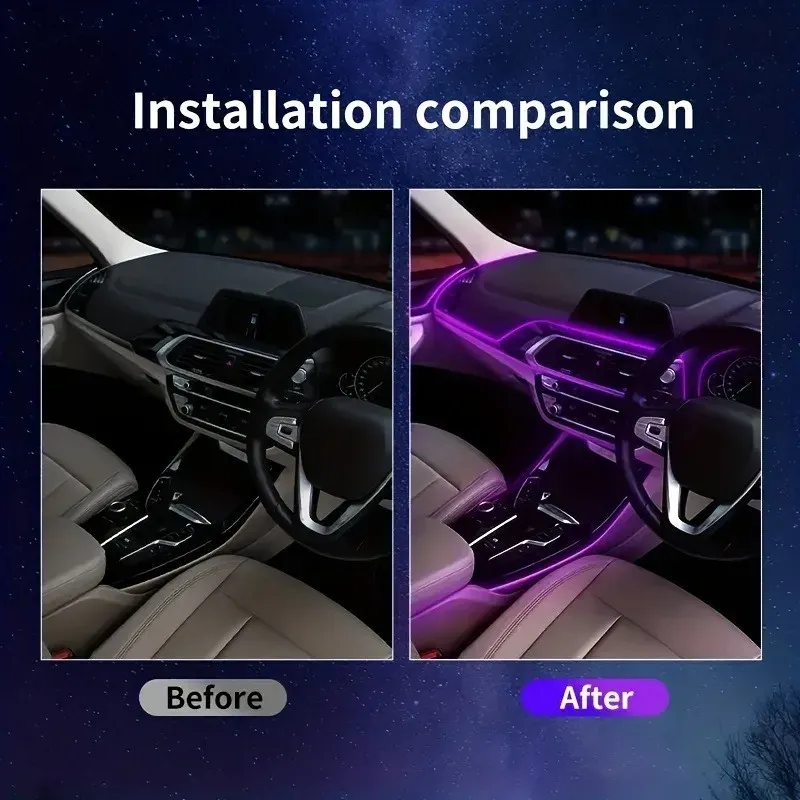 Fil LED flexible pour habitacle automobile