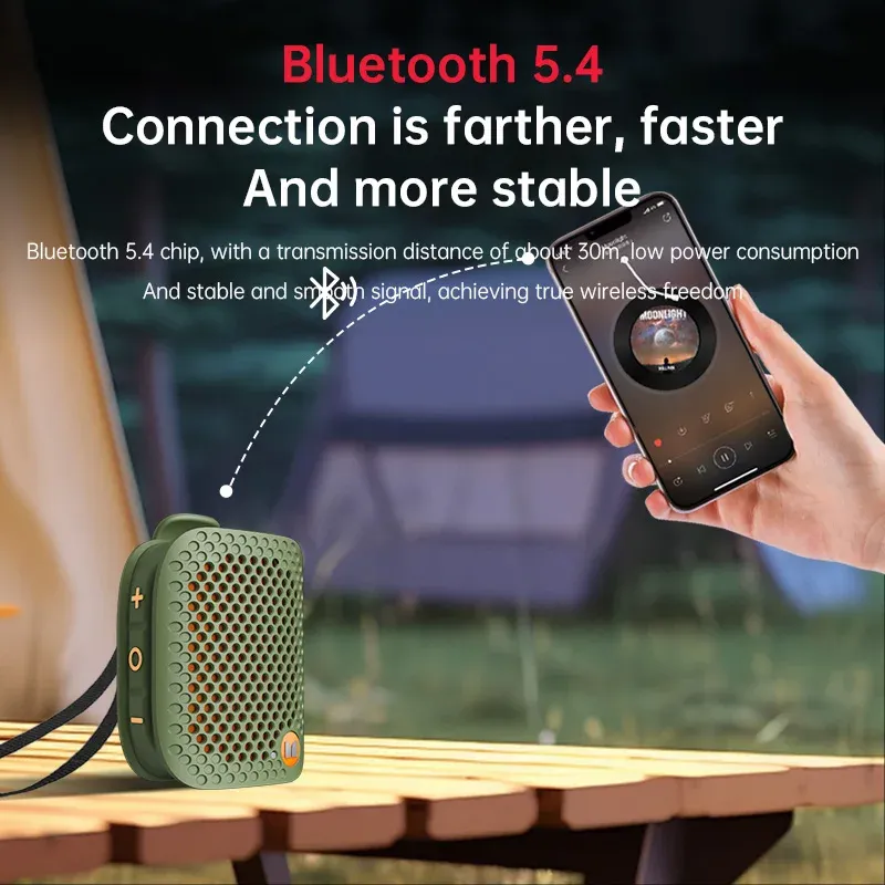 Monster M3 Enceinte Bluetooth V5.4 Mini Portable Magnétique à Clip, Sans Fil, avec Basses Renforcées pour Usage Extérieur et Professionnel 4