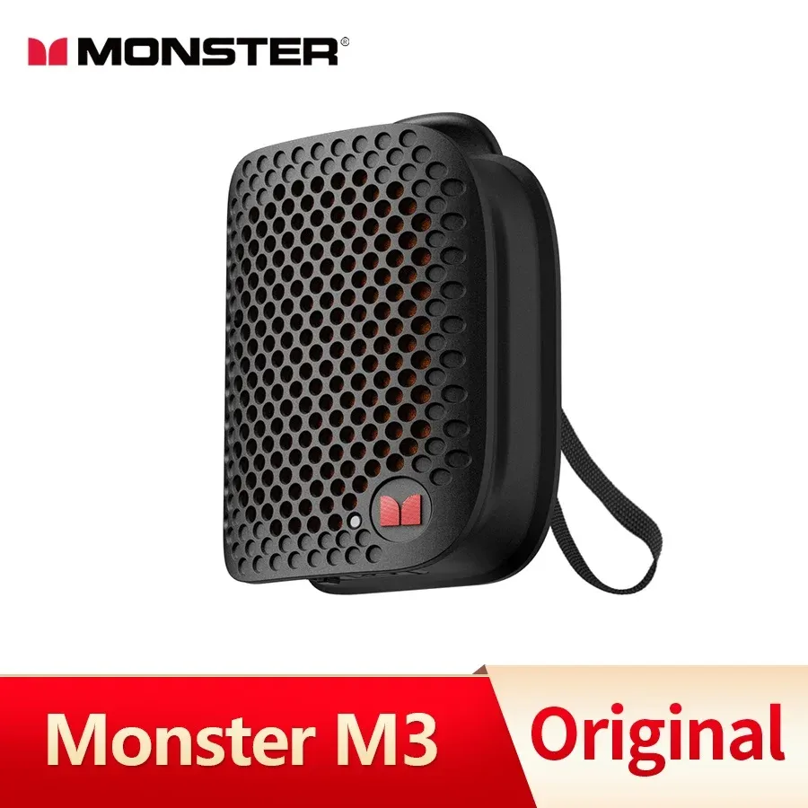 Monster M3 Enceinte Bluetooth V5.4 Mini Portable Magnétique à Clip, Sans Fil, avec Basses Renforcées pour Usage Extérieur et Professionnel 5