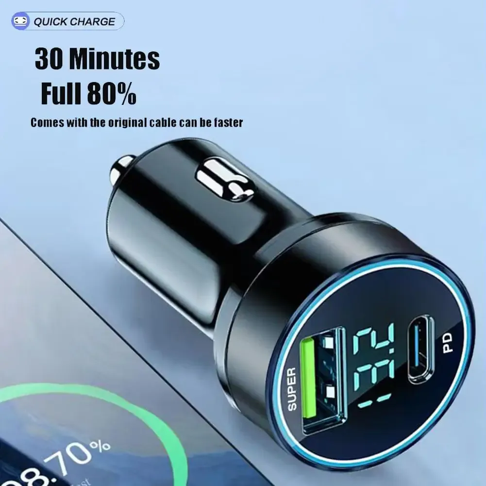 Chargeur de voiture USB rapide 2 ports 120 W, compatible iPhone 11 à 14 Pro Max et Samsung Galaxy S22 et S23 6