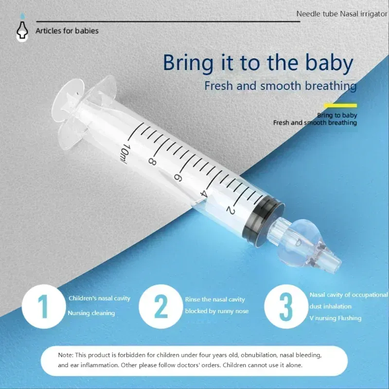 Aspirateur nasal en silicone pour bébé et enfant, irrigateur nasal réutilisable 4