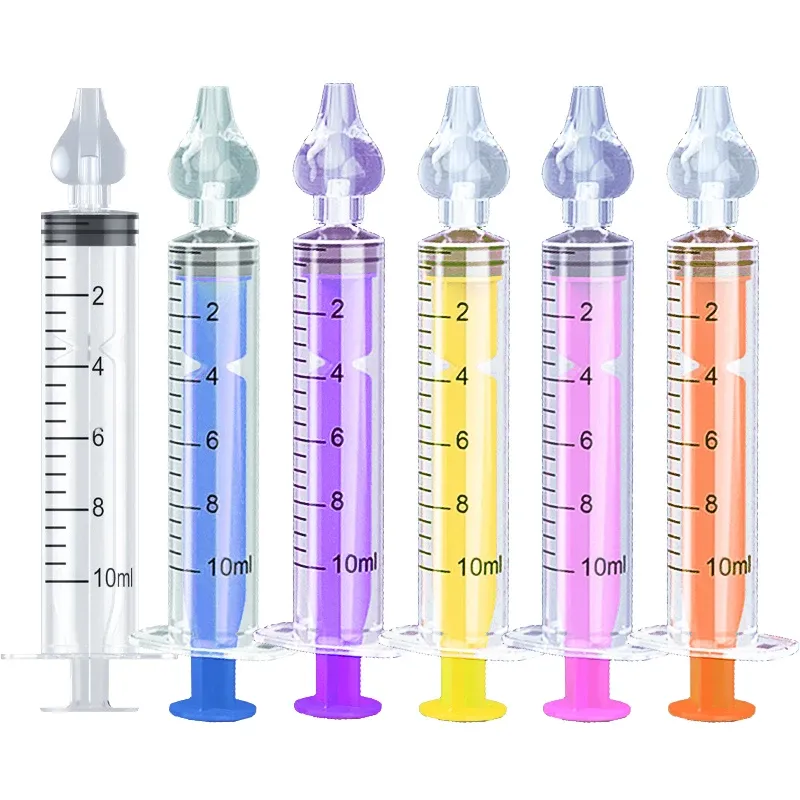 Vue détaillée de l'aspirateur nasal en silicone pour bébé
