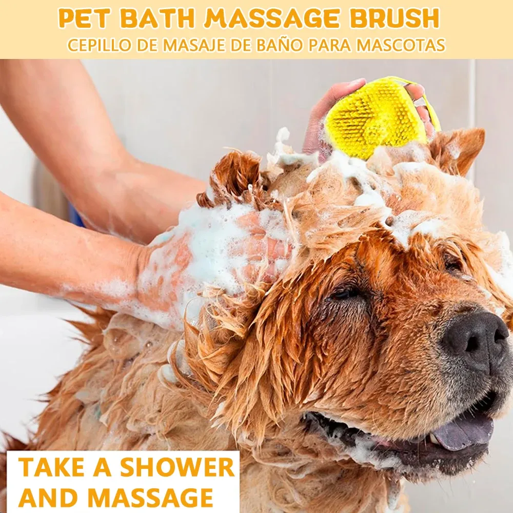 Brosse de bain en silicone pour chiens et chats 5