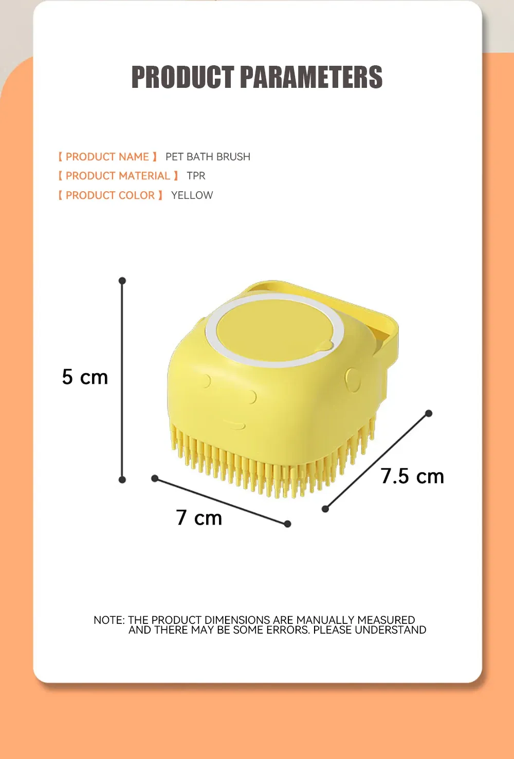 Brosse de bain en silicone pour animaux de compagnie