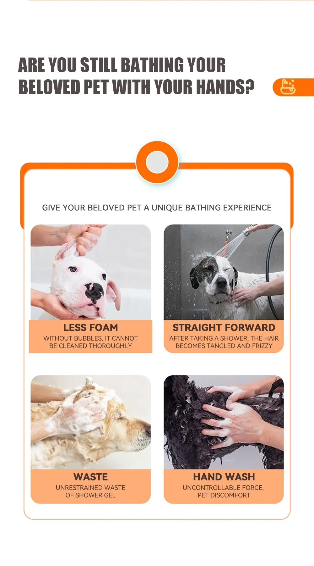 Détail du distributeur de shampoing