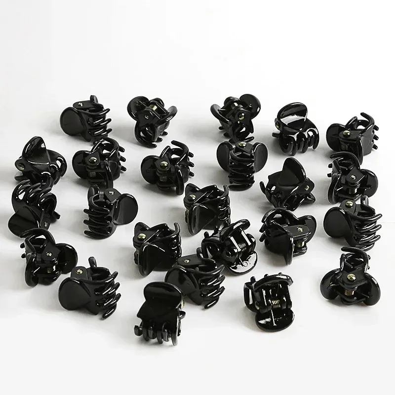 Mini pinces à cheveux transparentes en plastique pour femmes et enfants, lot de 10 ou 60 pièces 8