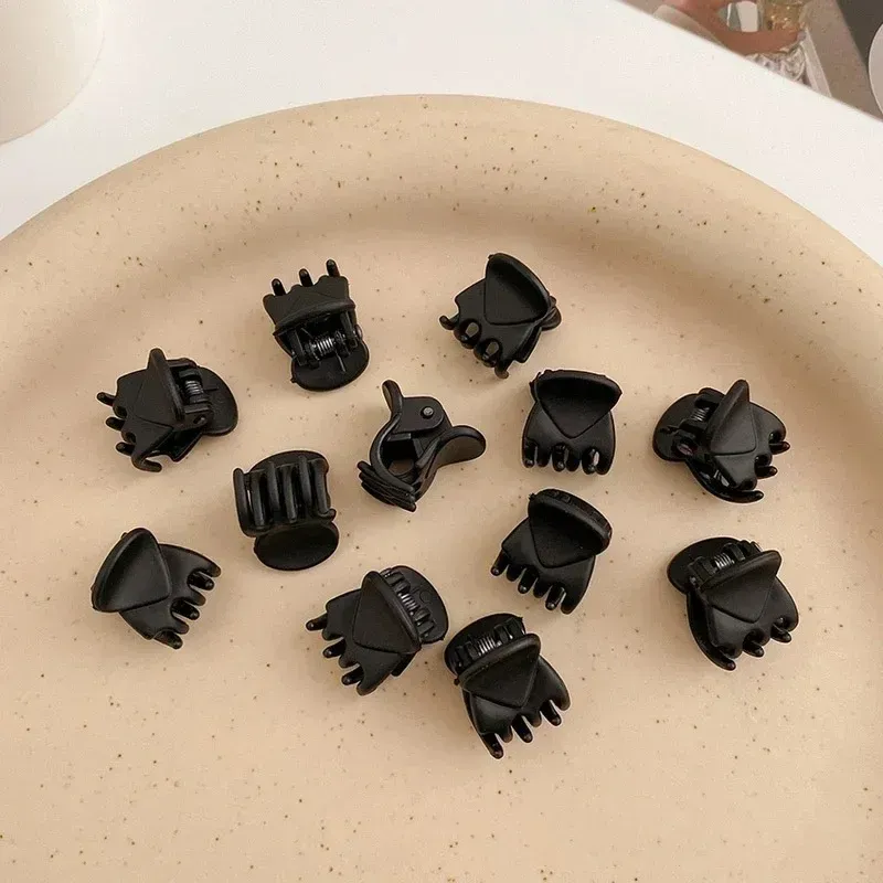 Mini pinces à cheveux transparentes en plastique pour femmes et enfants, lot de 10 ou 60 pièces 7