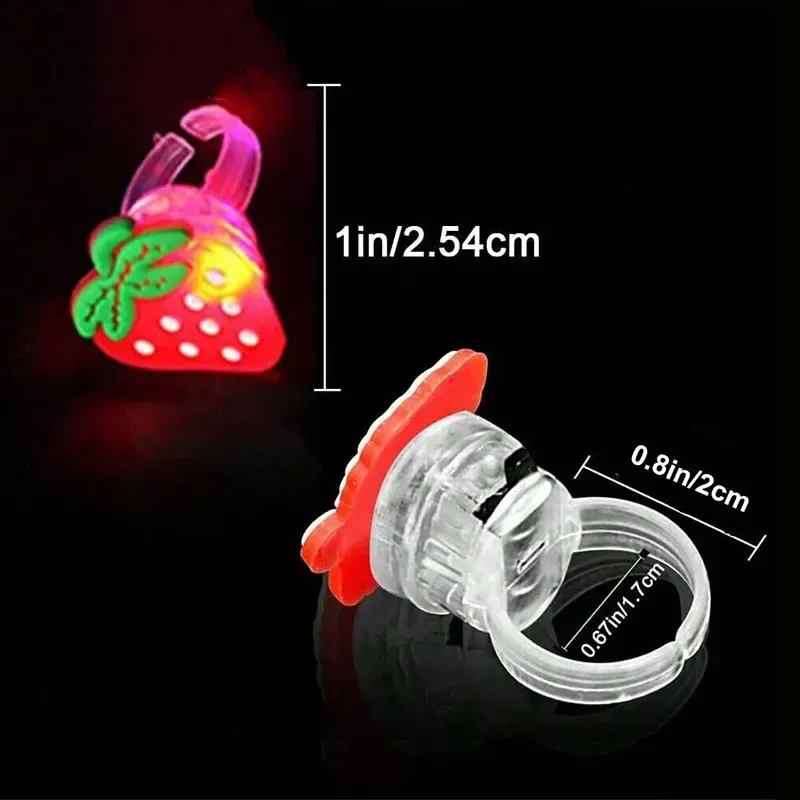 Anneaux lumineux LED en forme d'animaux de dessin animé, lot de 20 ou 50 pièces, jouets lumineux pour fêtes et soirées 2