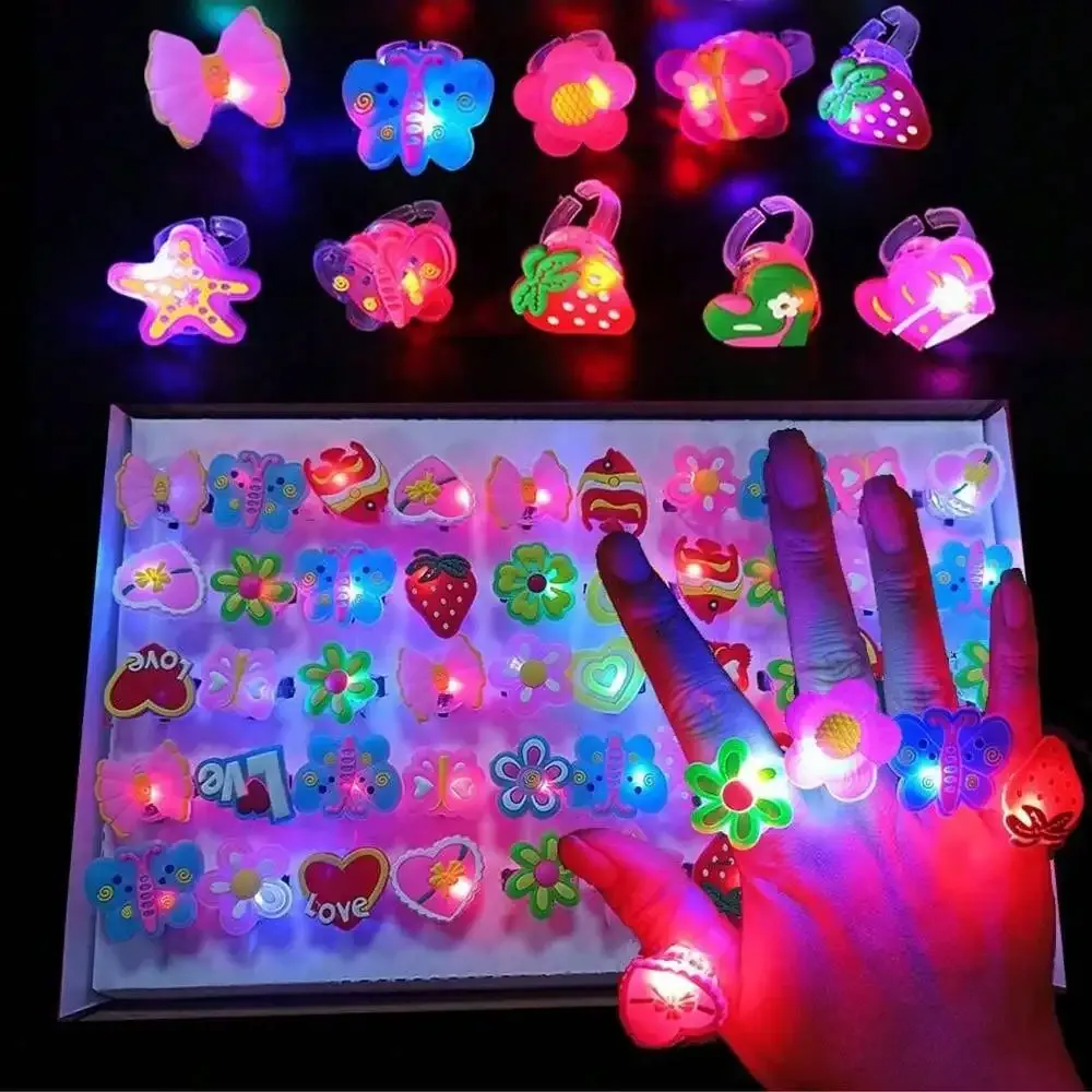 Anneaux lumineux LED animaux et fleurs en ambiance festive