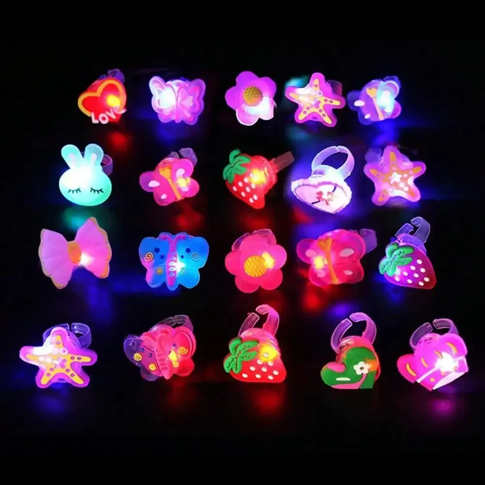 Détail des anneaux lumineux LED aux motifs animaux