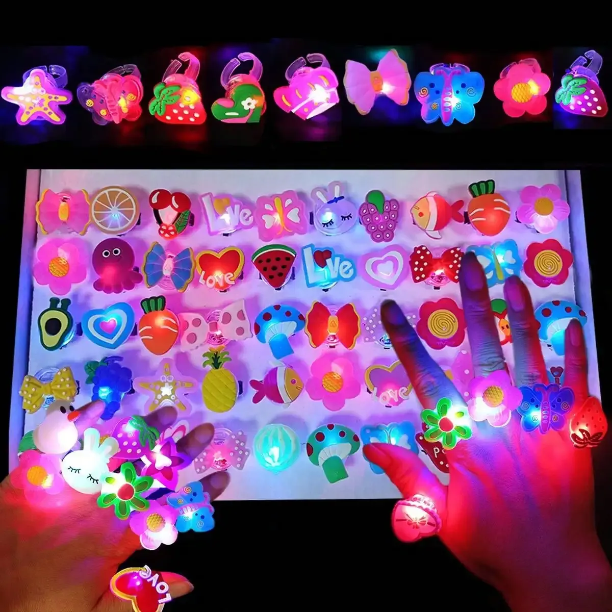 Anneaux lumineux LED pour décorations de fête