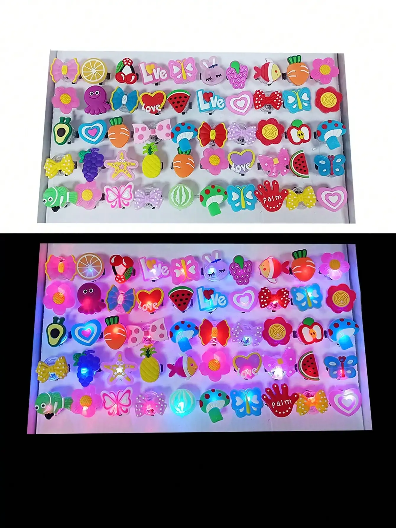 Ambiance lumineuse nocturne avec anneaux LED
