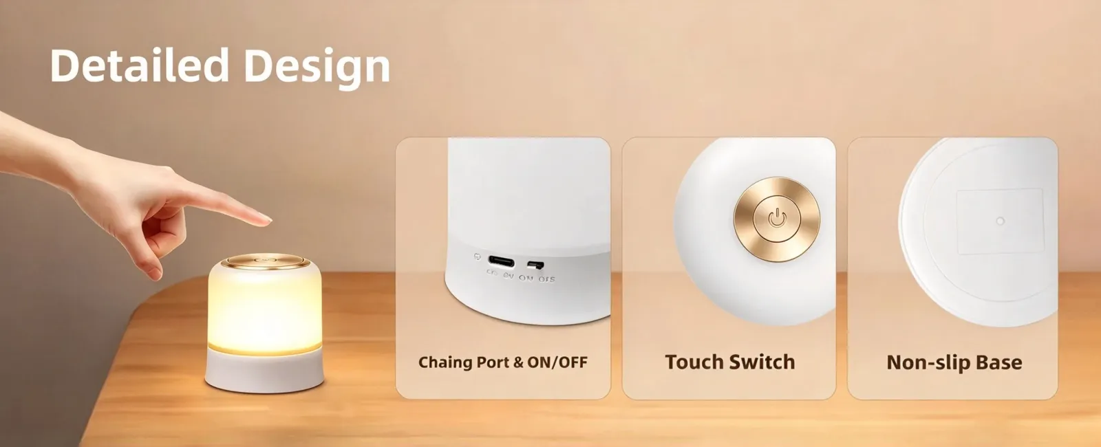 Lampe de nuit LED, gamme de couleurs